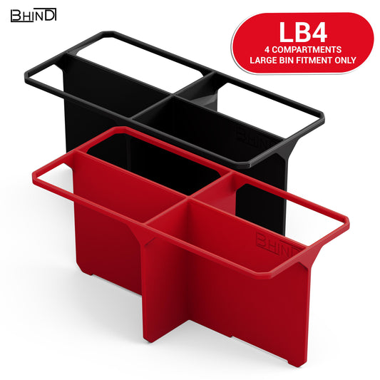 BHIND LB4 four-compartment PACKOUT large bin divider