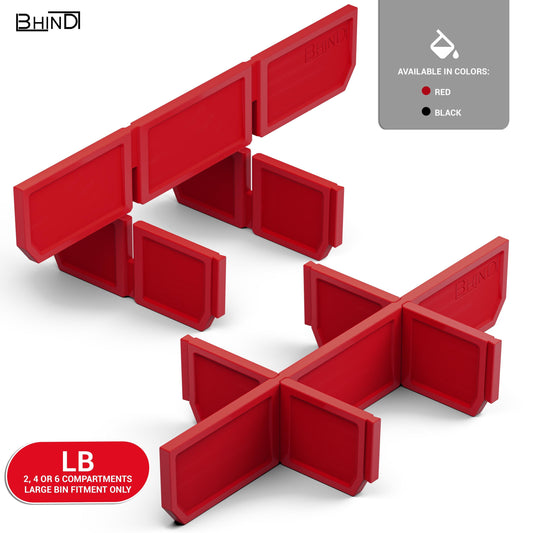 BHIND low profile large bin divider configurations