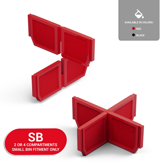 BHIND low profile small bin divider for Milwaukee PACKOUT 8431 and 8436