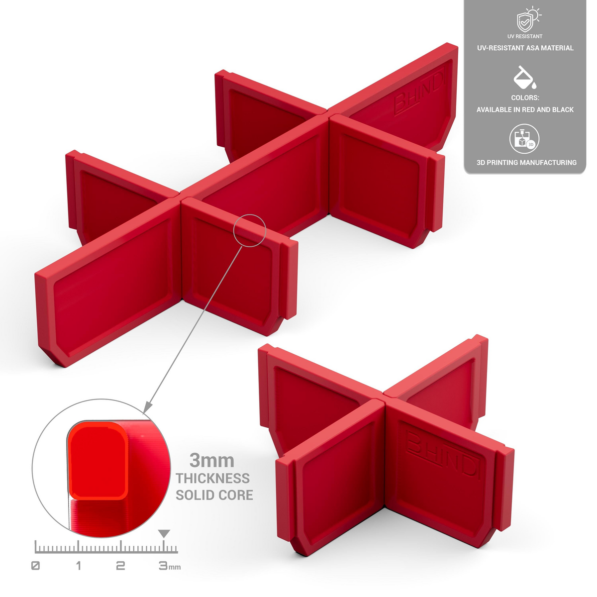 BHIND low profile small bin divider configurations