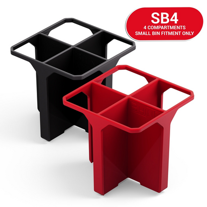 BHIND SB4 four-compartment small bin divider for Milwaukee PACKOUT 48-22-8430 and 48-22-8435